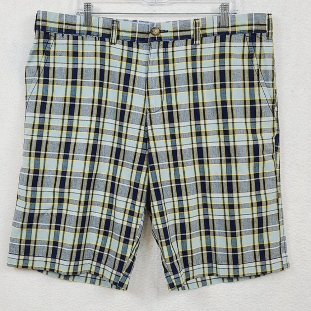 Tommy Hilfiger Shorts, Blue/Yellow Plaid Men Size 38 EUC